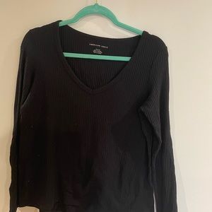 American eagle soft & sexy ribbed long sleeve v neck